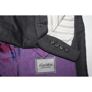 ELEVEÉ Men's 42XL Gray Wool Sport Coat Custom for Brock Osweiler 2B 2 Vent